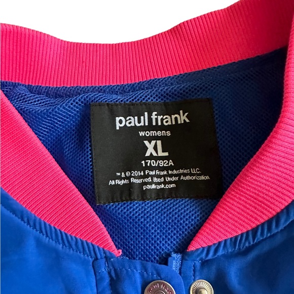 🩷🩵Paul Frank🩵🩷 bomber jacket 90s style XL kid core favorites , like new - Picture 5 of 8